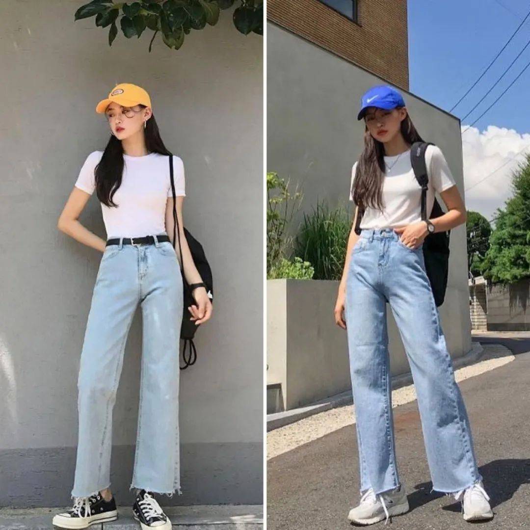 黑色|T恤+阔腿裤,早秋最显瘦搭配!