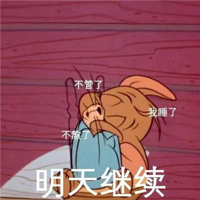 秃头熬夜可爱表情包图片