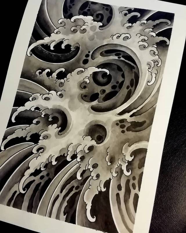 传统纹身图案及水花素材