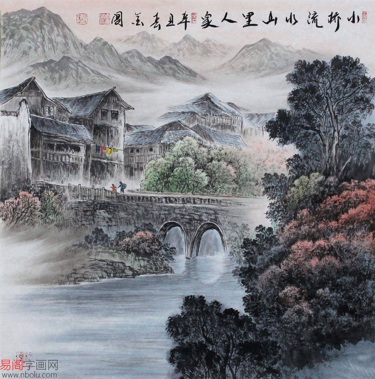 周金阊老师的山水画汲取了历代山水画的精髓,既有传