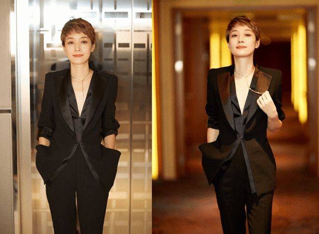 马伊琍|马伊琍“真空法”穿西装,气场看着十分强大,瞬间秒杀众人