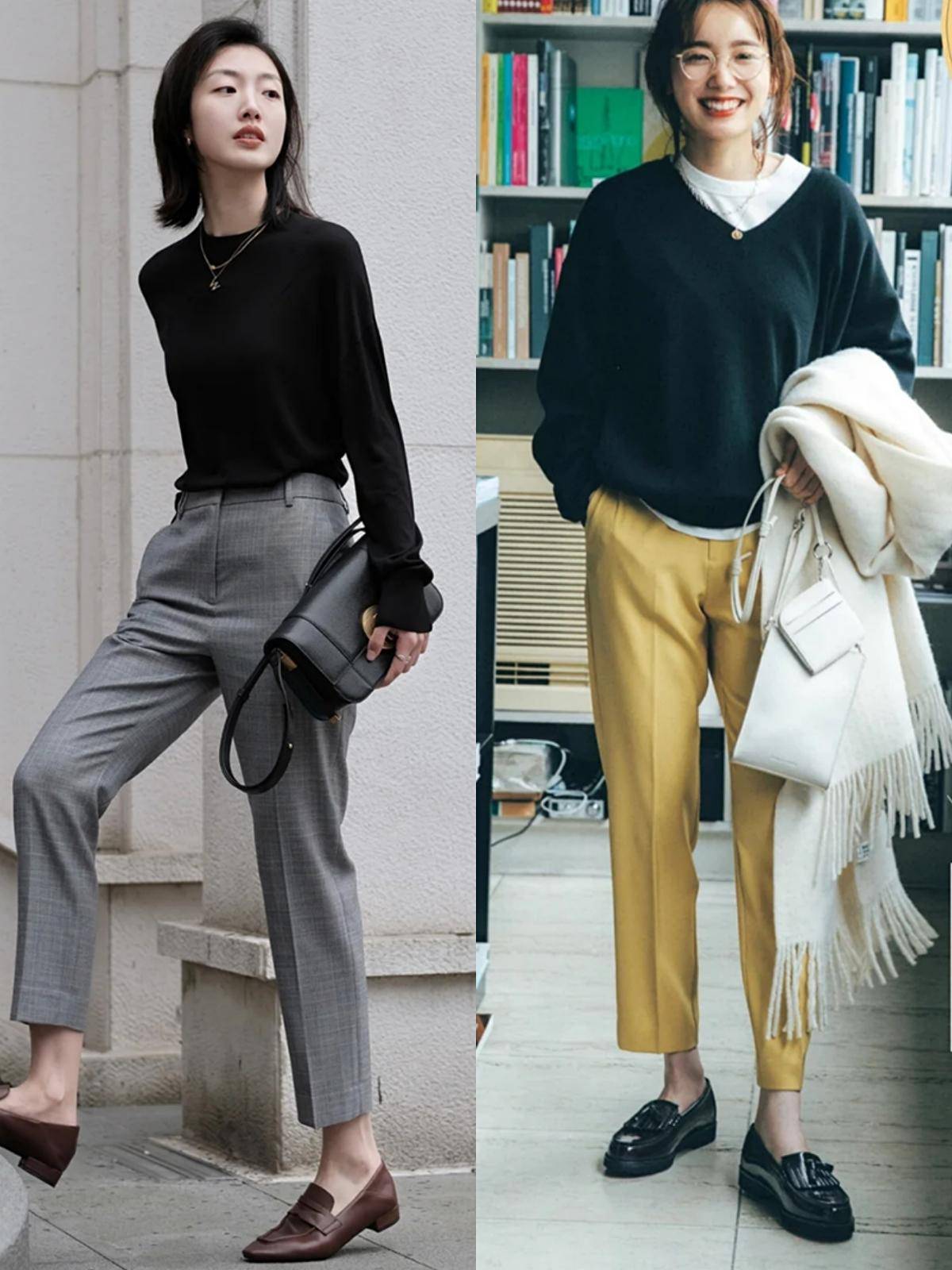 职场|优雅女性人手几双的乐福鞋,春季这么搭魅力十足,关键舒适不挑人