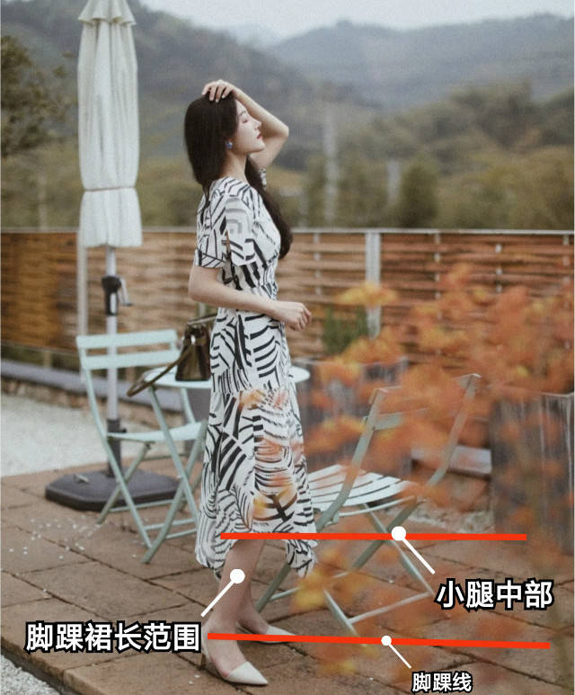 设计|今夏火了一种小个子穿法，叫“脚踝裙＋杯跟鞋”，优雅时髦显腿长