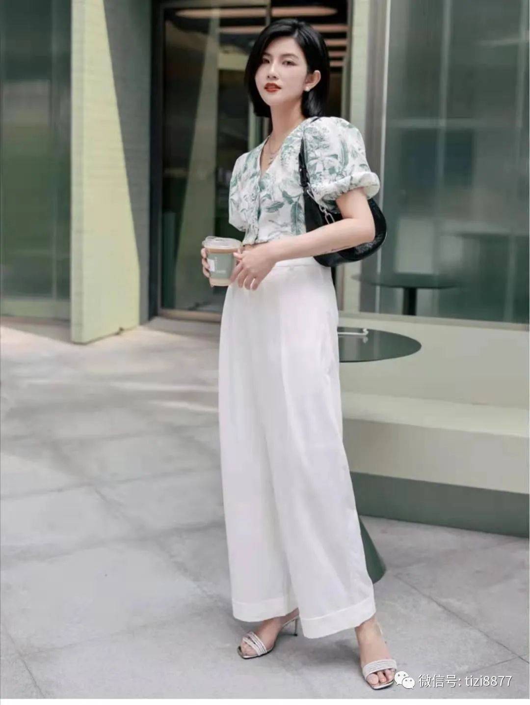 设计|九分阔腿裤怎么搭配上衣和鞋子