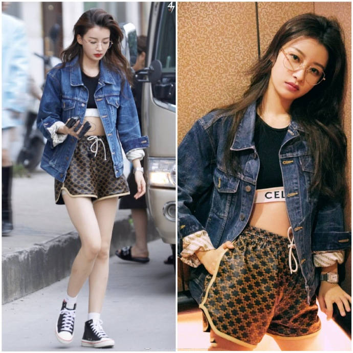 孙怡|孙怡下班都穿得这么时髦，背心搭回力鞋少女感十足，也太接地气了