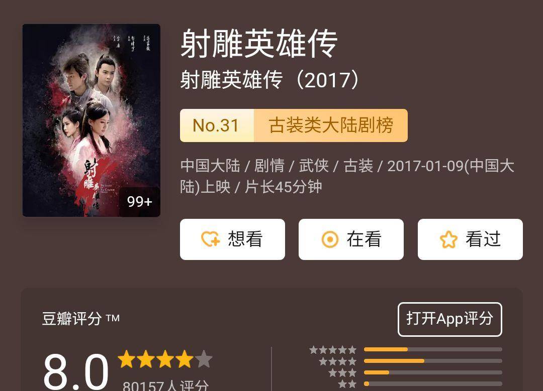 丁冠森|盘点近十年翻拍的10部金庸武侠剧,评分最低2.5分,那最高的呢?