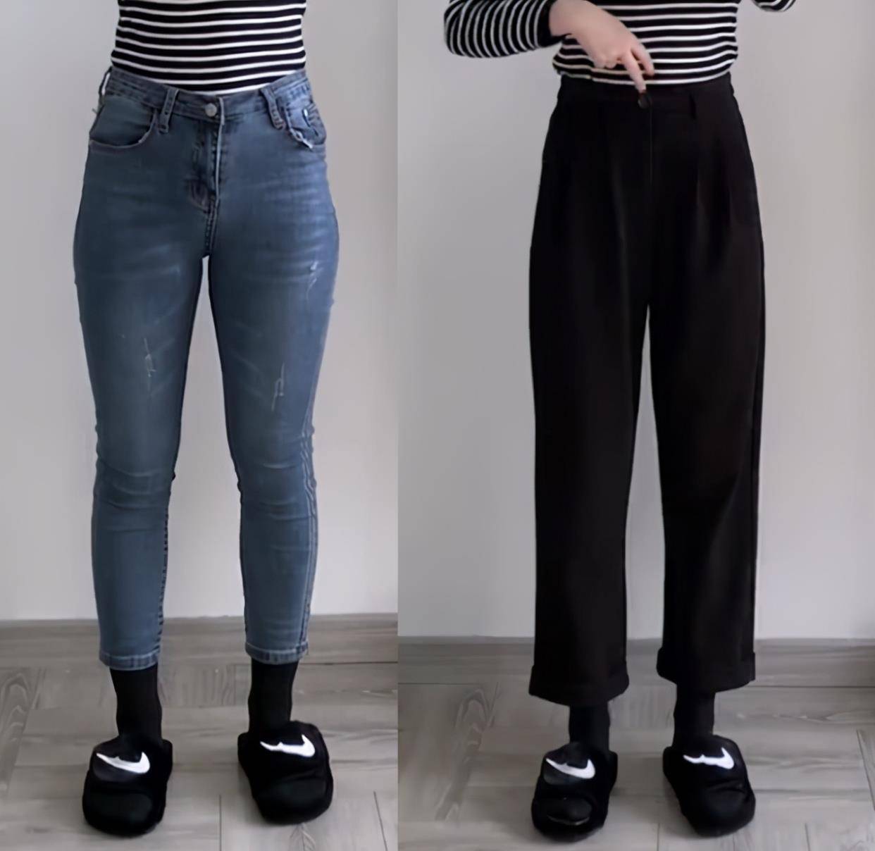 大腿|腿再粗也别穿阔腿裤！今年流行这3条“显瘦裤”，适合小粗腿
