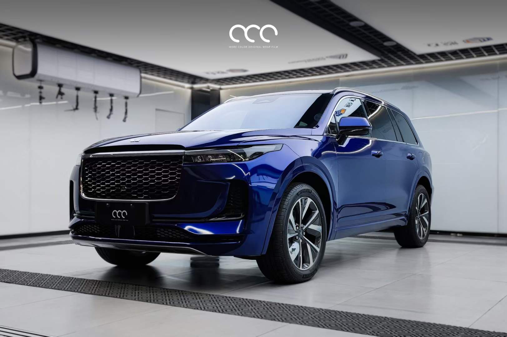 理想one汽车贴膜漫彩改色膜pet帝王蓝