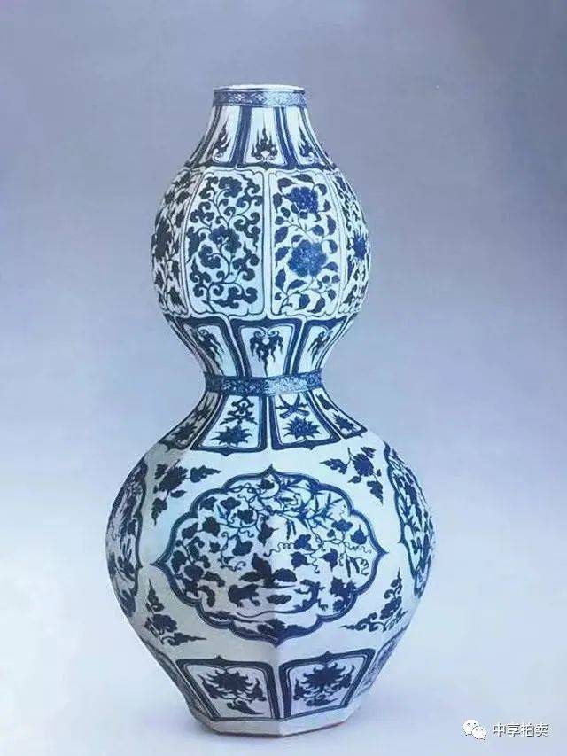 元青花八棱葫芦瓶_搜狐网