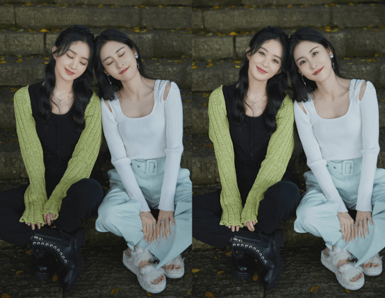 场合|赵丽颖张碧晨《中餐厅》合体场合，俩人都是单身妈妈，衣品真挺像