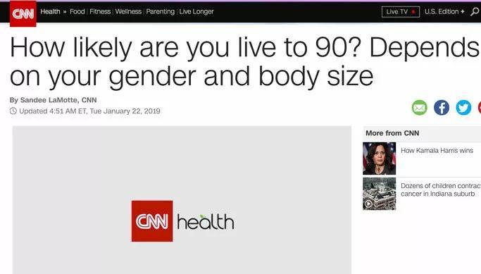 美国|美国CNN:活到90岁的可能性有多大？身高、体重、运动量都有关！