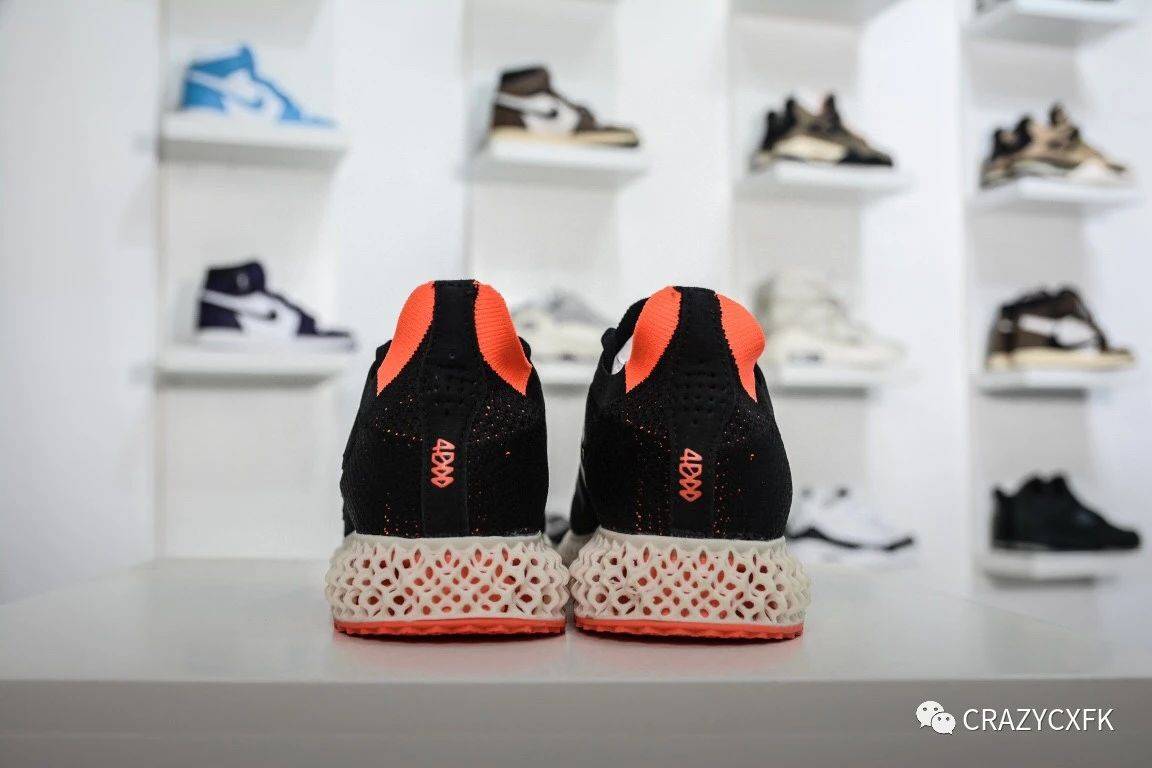 Solar|阿迪达斯 Adidas Alphaedge 4D FWD Black Solar Red 反光针织呼吸面运动跑鞋