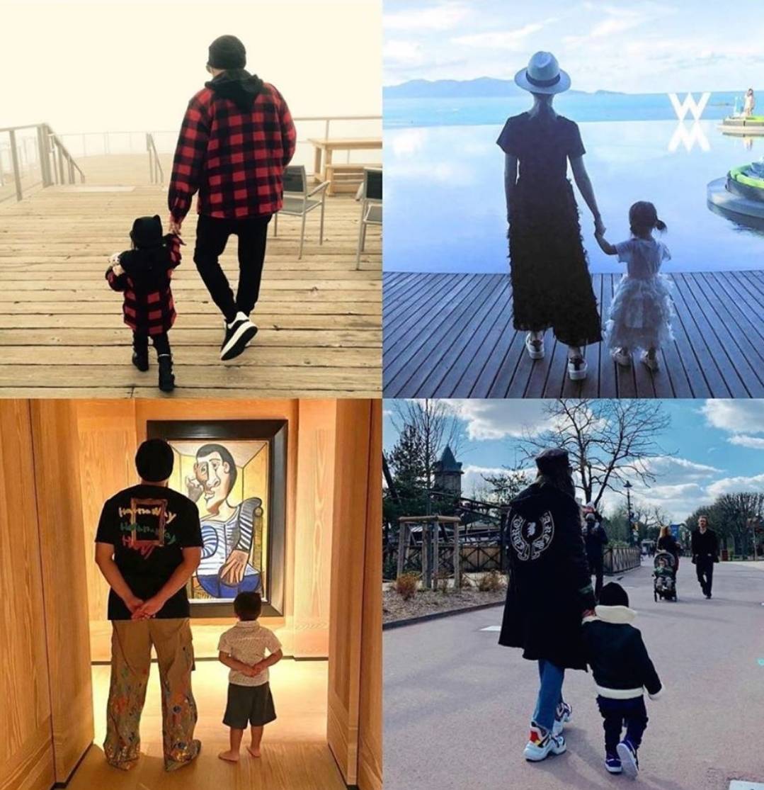 周杰伦|周杰伦时隔4年再晒父女牵手照，小周周身高瞩目，时髦气质似昆凌