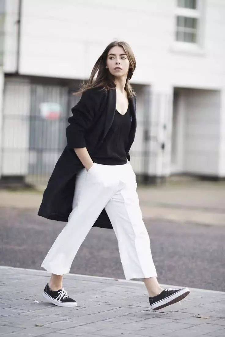 视觉|时尚穿搭 | 9分裤+平底鞋=早秋绝配