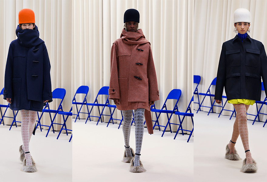 皮鞋|Nina Ricci 2021秋冬，毛皮鞋和斗帽，让简约服装更多一些变幻莫测的感觉