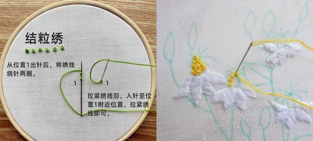 花瓣|好好的小白花,怎么就长了麻子?麻子脸小花刺绣制作教程