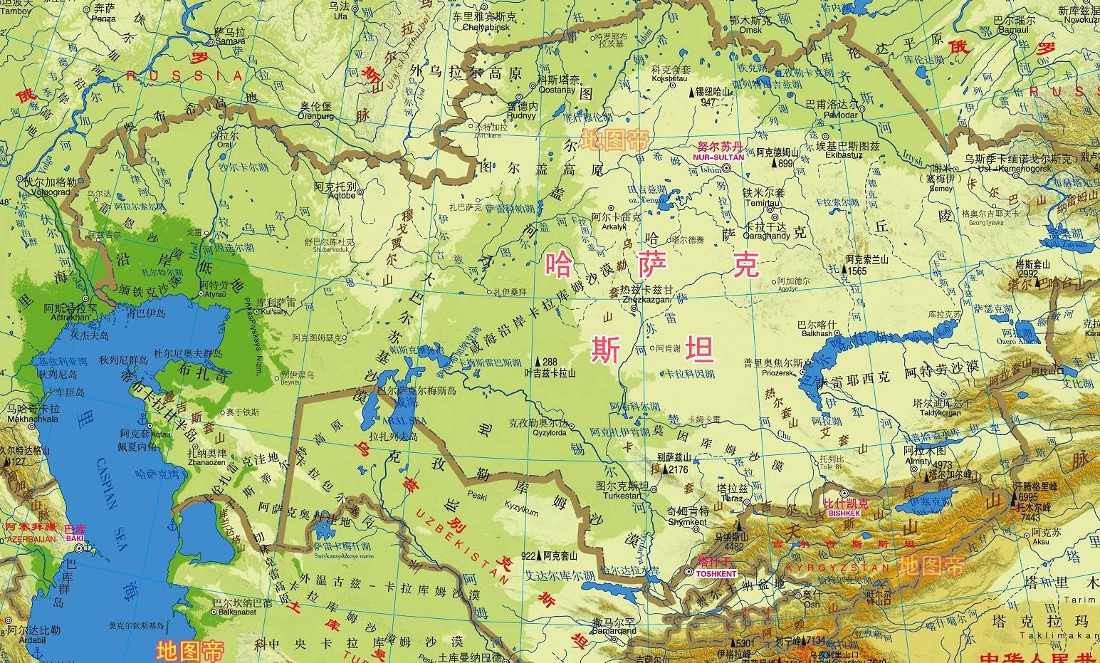 中亚五国人口排名_中亚五国首都,高清3D地图 阿拉木图 比什凯克 杜尚别 塔什干(2)