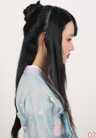 发髻|唐风少女造型：变形灵蛇髻包发
