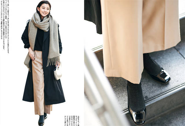 米色|裸色丝袜过时了？今秋流行浅口鞋配彩色短袜，穿得保暖还不土气