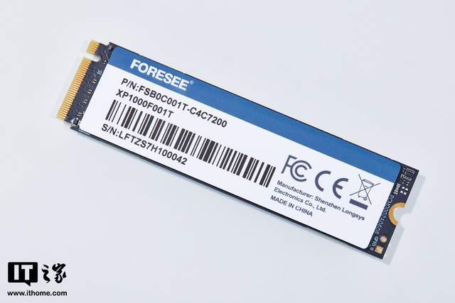 主控|江波龙 FORESEE XP1000 1TB SSD 体验：主流性能，超低发热