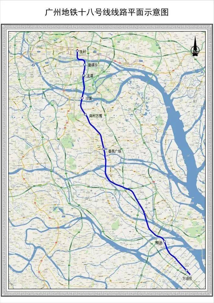 地鐵18號線線路全長約62.