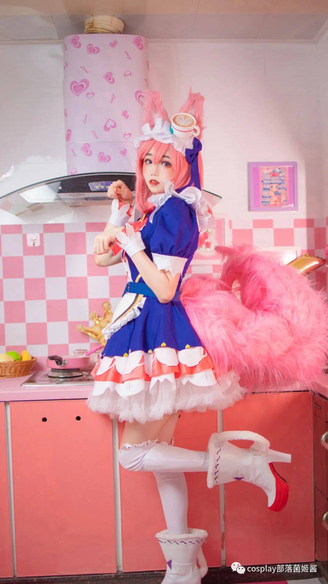 cos:王者荣耀妲己女仆咖啡@岑伊