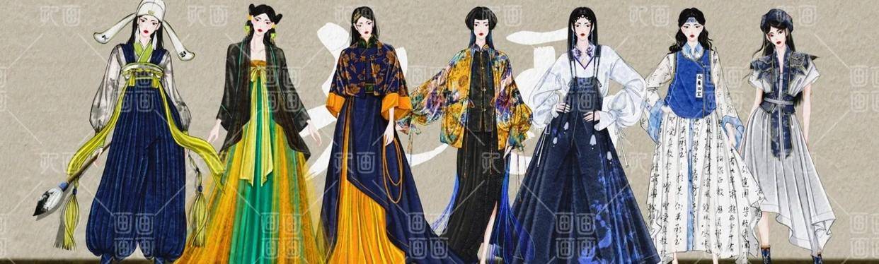 整体|当这组手稿出现时我多么希望它做成成衣!就像是“国际汉服”一样