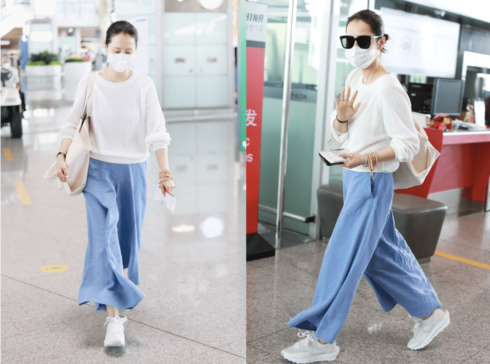 海清|虽然海清穿得不如陶虹花哨,但气场一点不输,看不出5岁年龄差