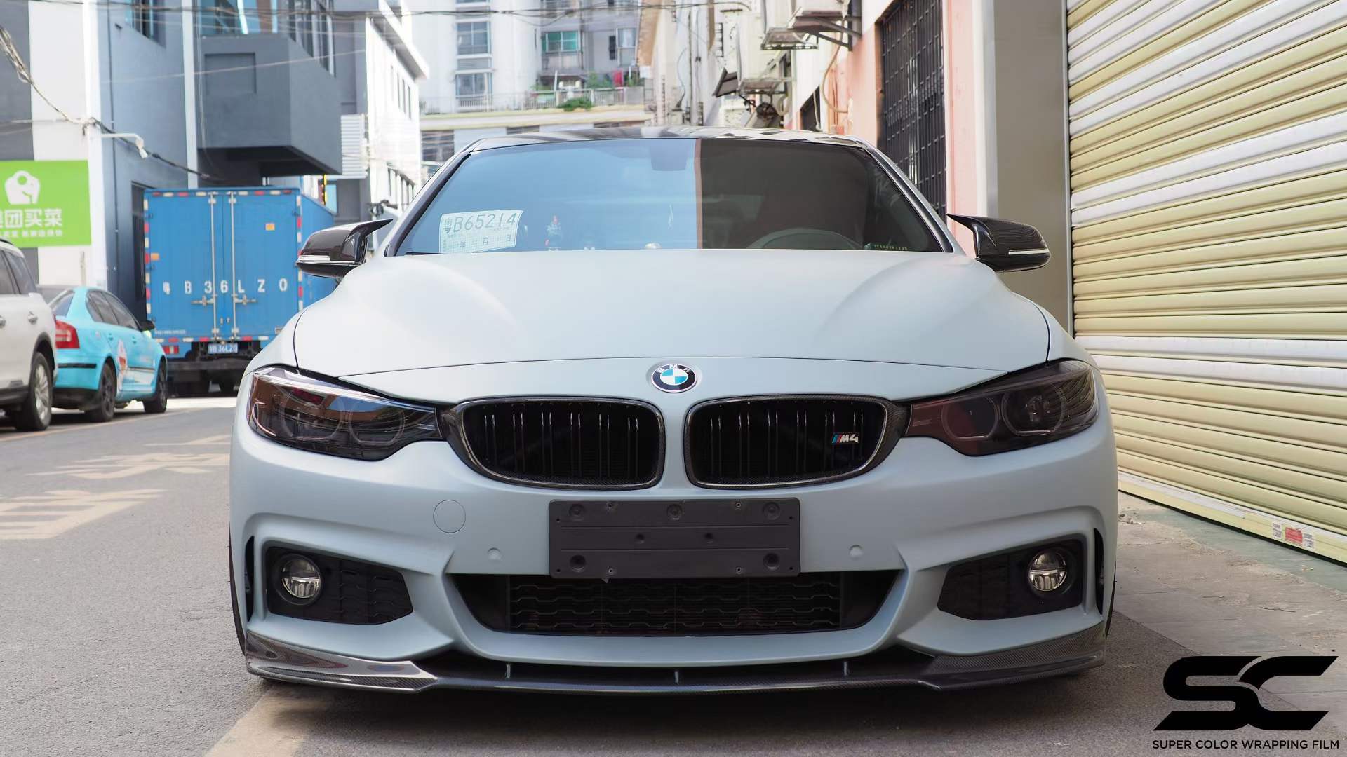 宝马3系全车sc改色膜战舰灰