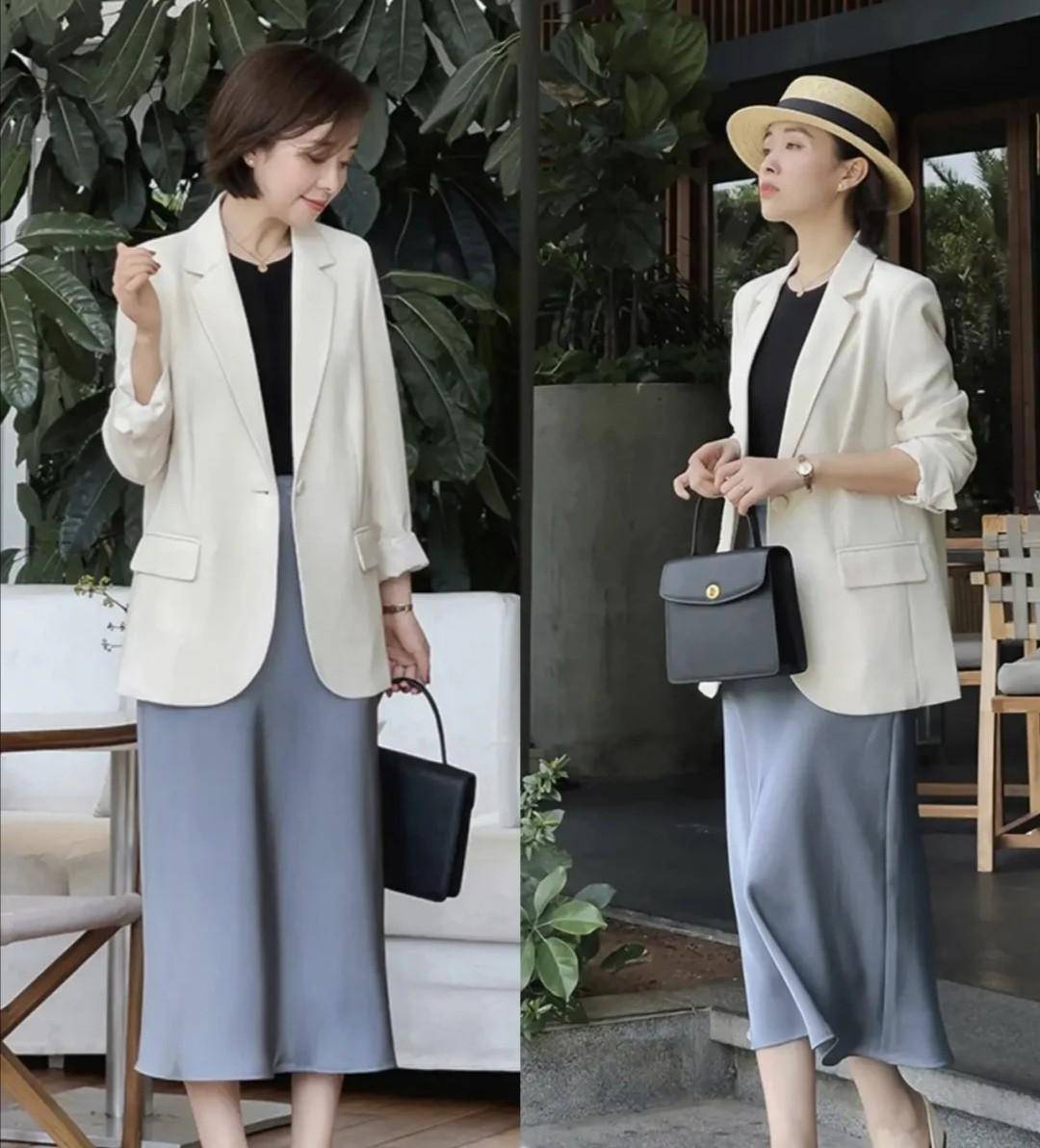 颈部 中年优雅女人穿西装，掌握这3个小技巧！搭配好了高级又显瘦