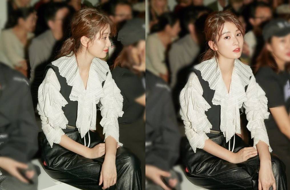 超短裙 乔欣这腿还能再P长点么？光坐着就没地方放了，网友：被你打败了