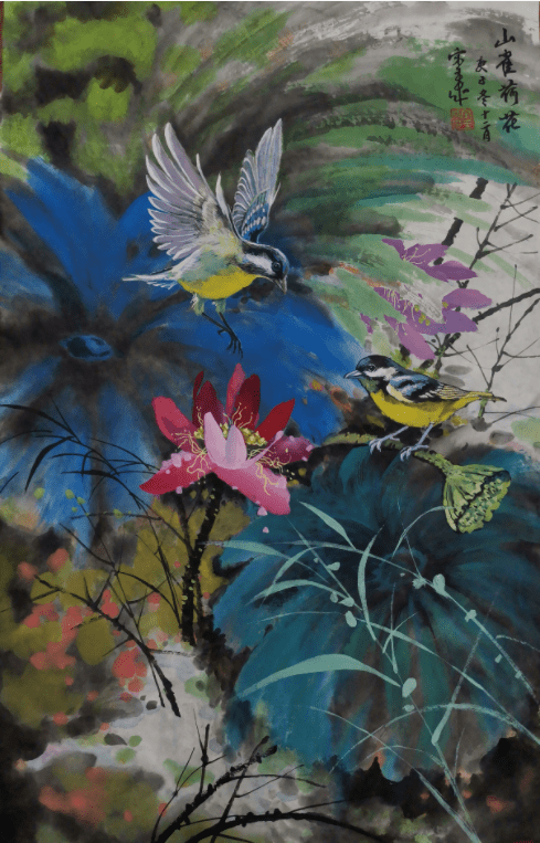 宋玉成:浓墨重彩的花鸟画,传统文人画的再创造