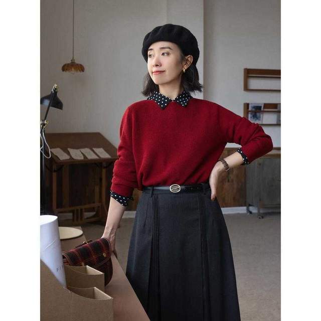 设计 秋季怎么少得了针织衫?搭配半身裙或阔腿裤,简约温柔还洋气