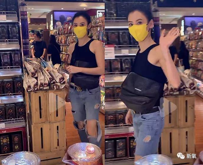 美人 被路人偶遇的张柏芝，这状态，会是传说中的怀四胎吗？