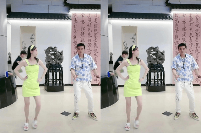 饱和度 黄圣依和老公同框尬舞，荧光色都敢随便穿，真羡慕黄圣依老公