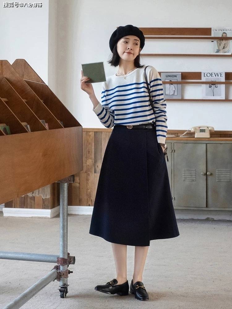 颜色 秋天，“条纹衫”的洋气穿法是这样的，日常实用不挑人，美得高级