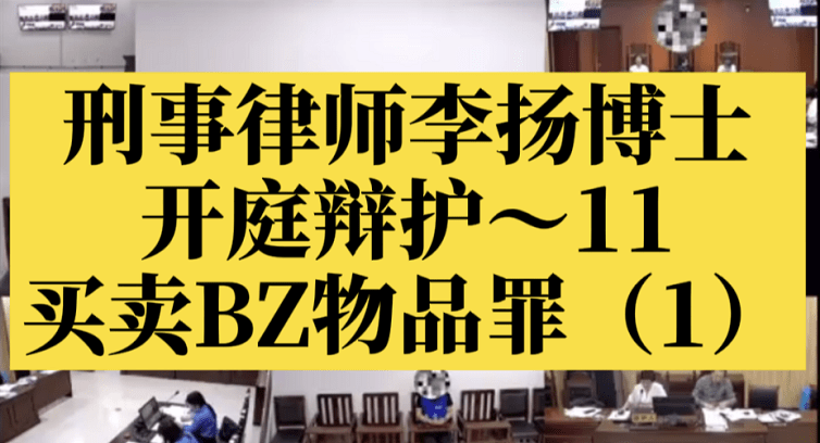 北京刑事律师李扬博士开庭辩护11买卖BZW品罪(1)