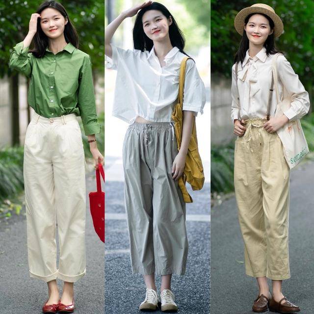 小个子 适合小个子的“九分裤”，这样穿不仅时髦干练，还很显高显腿长