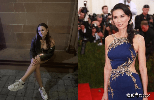 口红邓文迪大女儿晒美照，涂粉色口红略显性感，秀大长腿身材曲线完美