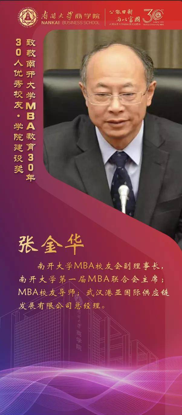 校友|南开大学MBA30周年颁奖致敬MBA教育发展中坚力量 ——MBA优秀校友30年30人