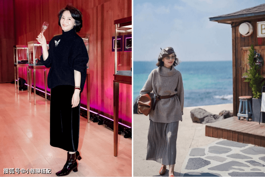 秘密 今秋“毛衣+半裙”凭什么时髦？穿衣高手的时髦秘密，关键在这里