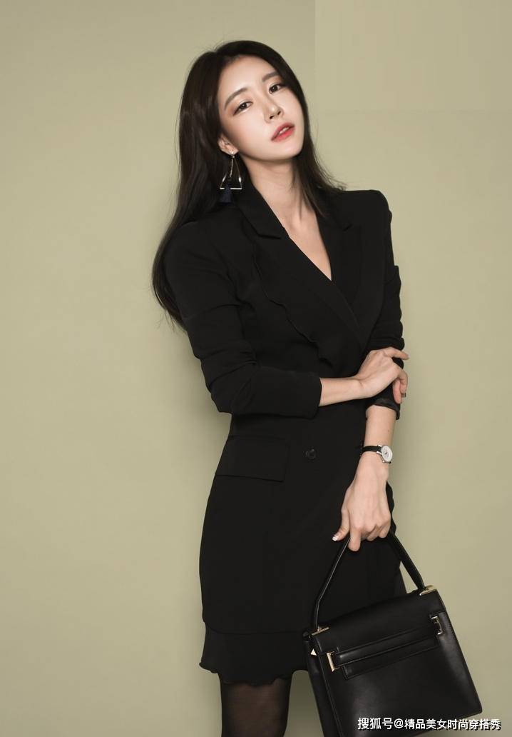 黑色 不同版型的黑色连衣裙穿搭，展现女性不同的知性优雅美