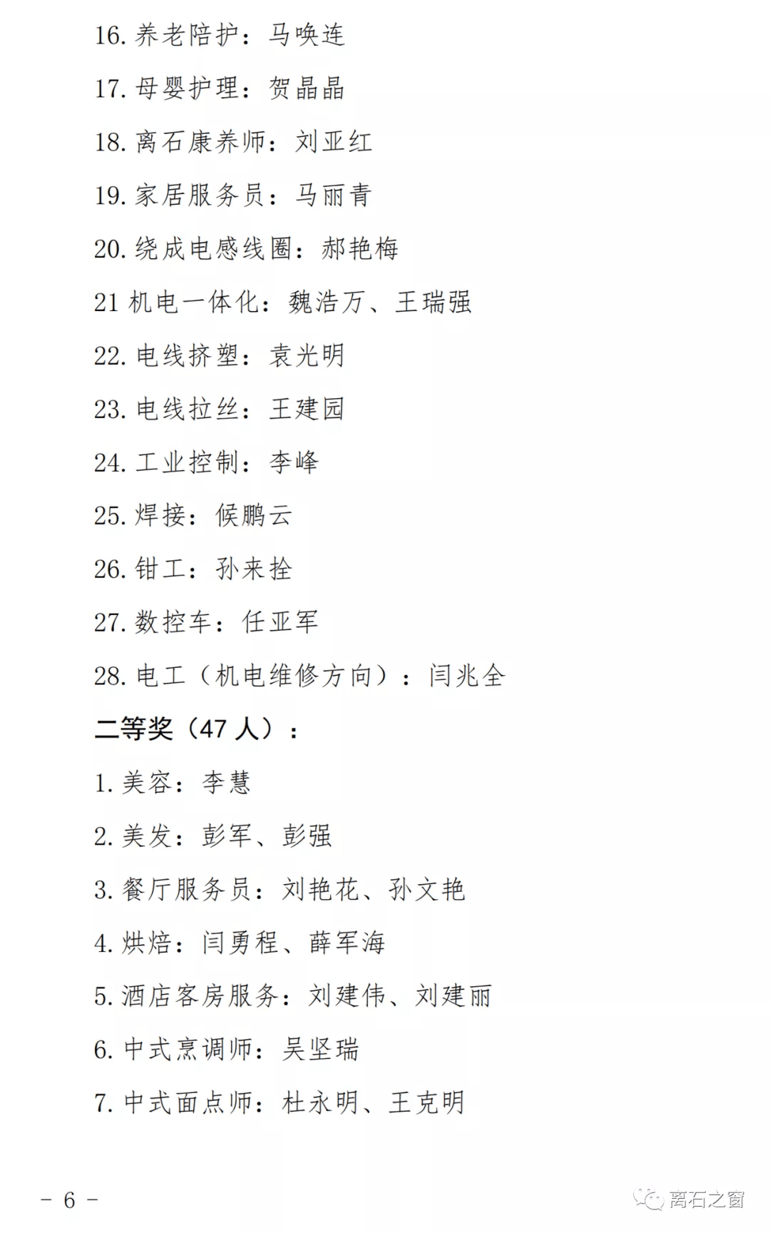 比赛|关于“东泰杯”离石区第二届职业技能大赛获奖选手及团体的通报