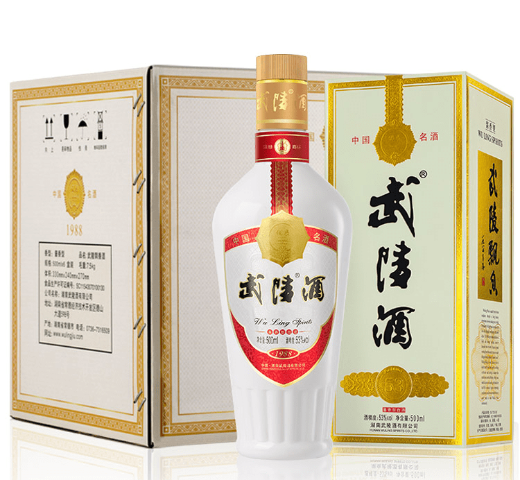 武陵酒为酱香型大曲法白酒,酒液色泽微黄,酱香突出,幽雅细腻,口味醇厚