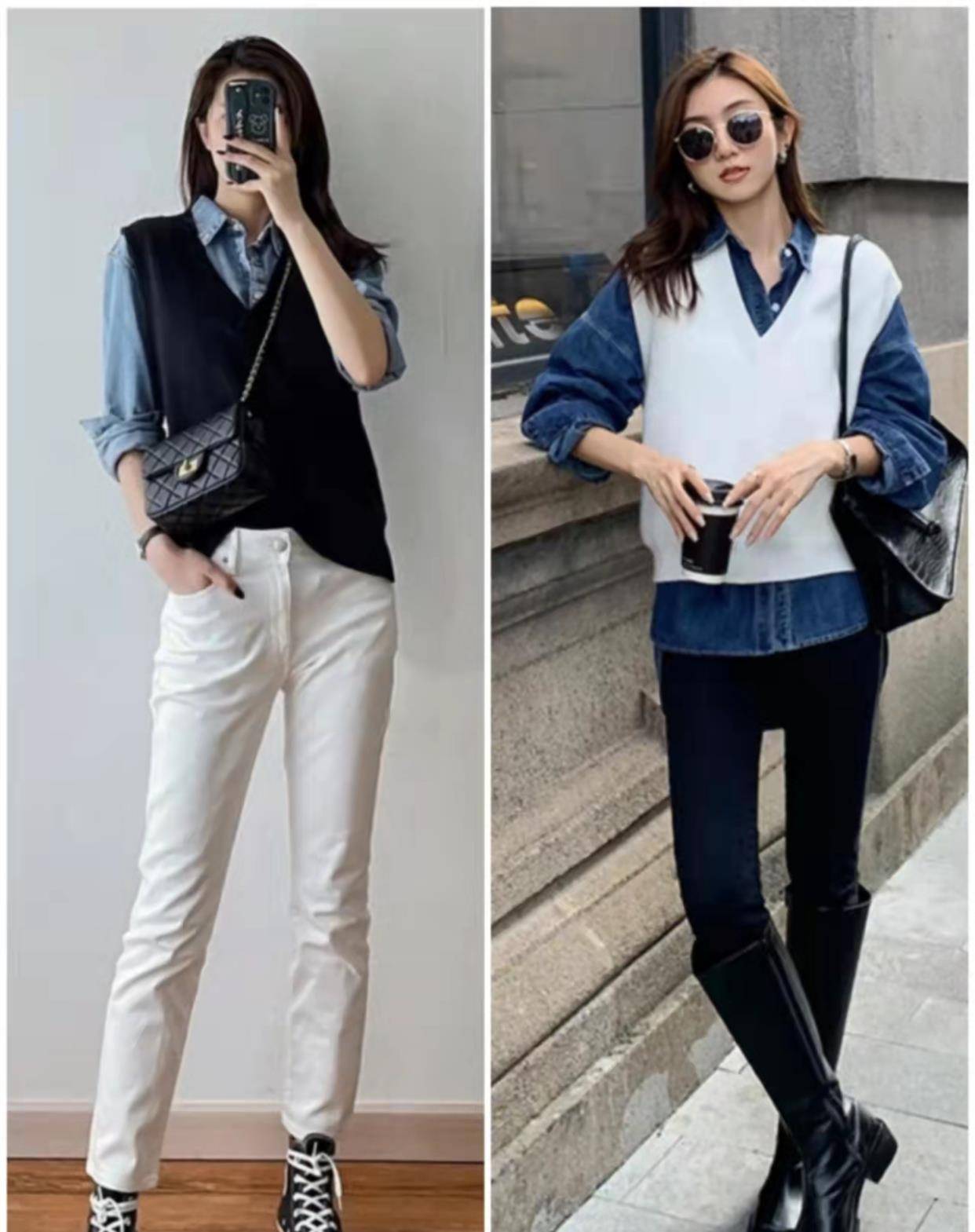 大衣 时尚百搭的牛仔衬衫,让你的秋天不再单调,日常通勤都可以穿