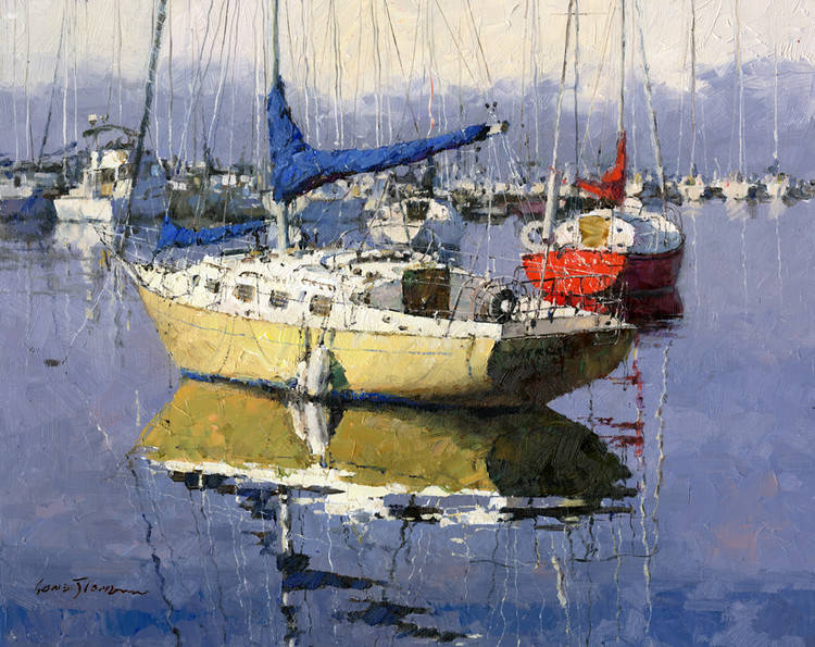 油画刀法的魅力华裔画家姜小松作品欣赏