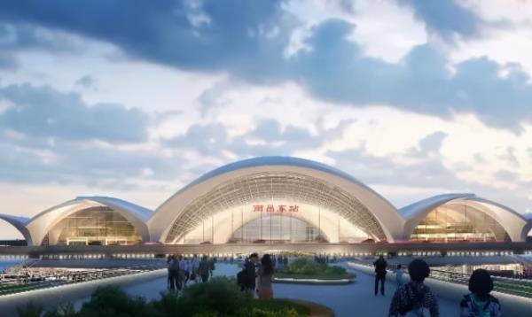 南昌正修建新高铁站，占地10万㎡，规模为8台16线，预计2023年投用