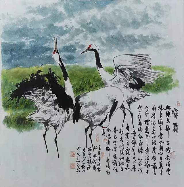 文化|尹先敦国画作品集评，画作鹤舞九天仙气十足，被无数艺术大师赞赏