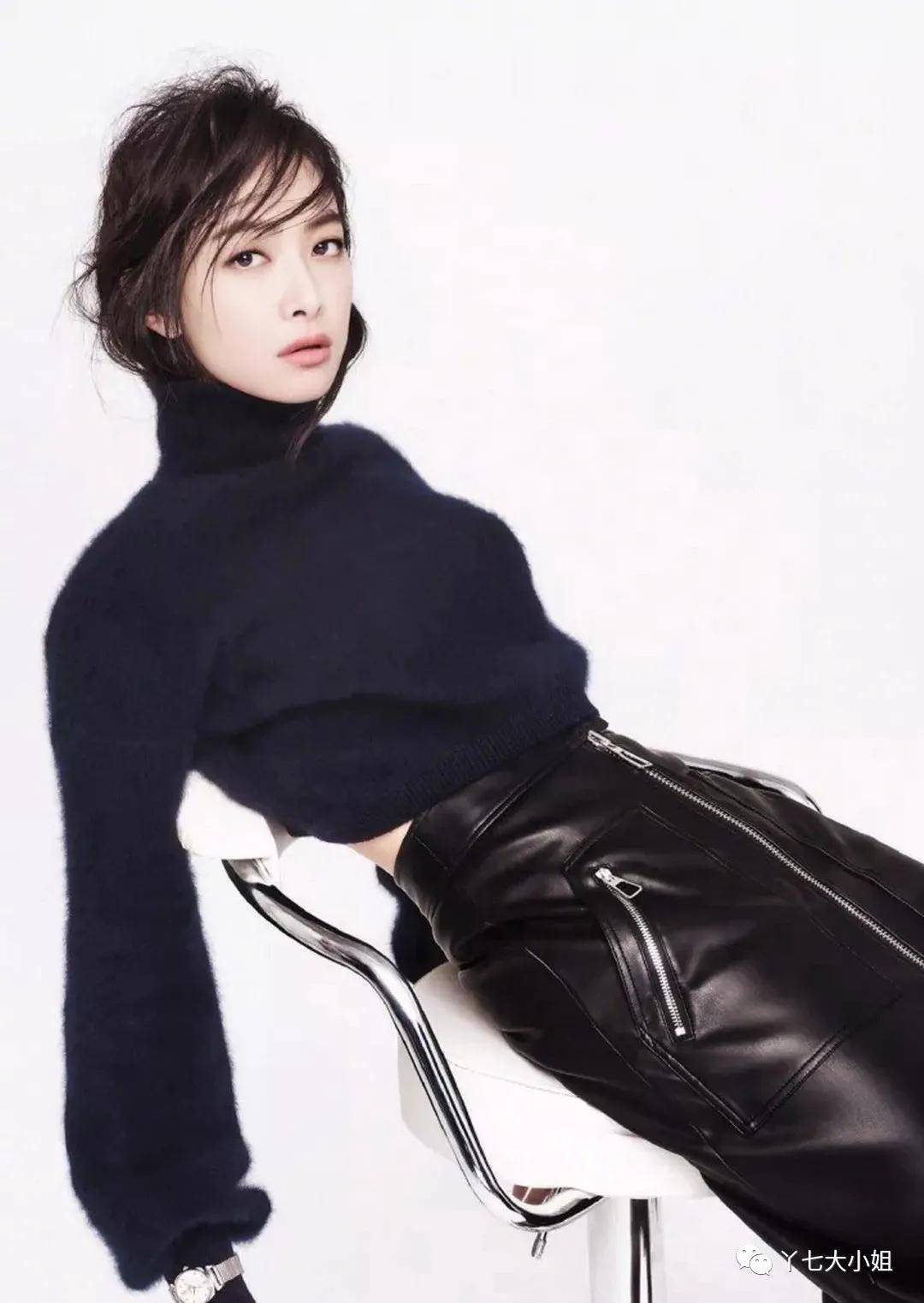 毛衣 一件烟管领毛衣=秋冬最有气质的万能内搭