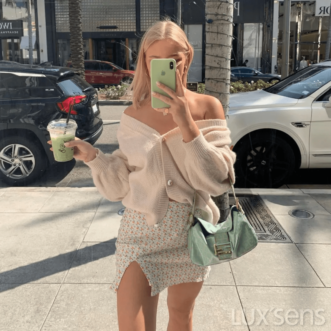 开衩 今年针织开衫这么穿，时髦炸了！